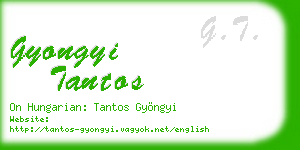 gyongyi tantos business card